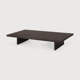Ethnicraft Salontafel 'Grooves' Gevernist Teakhout, 170 x 120cm, kleur Off Black