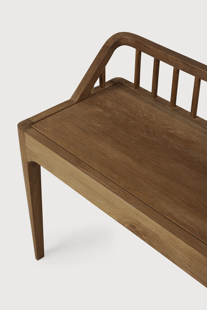 Ethnicraft Eetkamerbank 'Spindle' Gerecycled Teakhout, 150cm, kleur Bruin