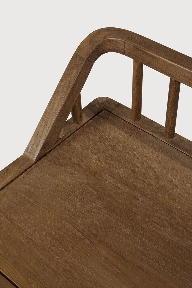 Ethnicraft Eetkamerbank 'Spindle' Gerecycled Teakhout, 150cm, kleur Bruin