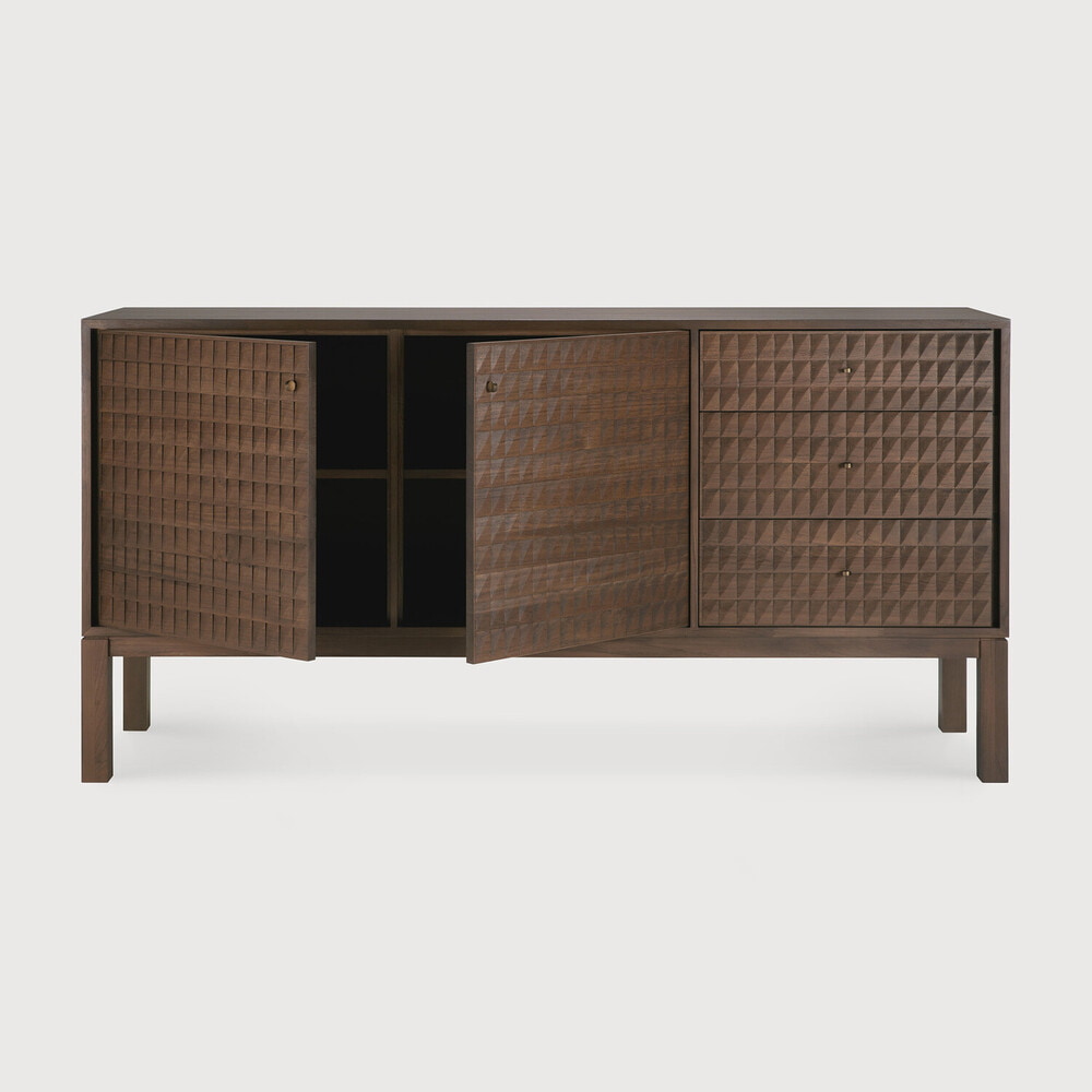 Ethnicraft Dressoir 'Sono' Gevernist Teakhout, 172cm