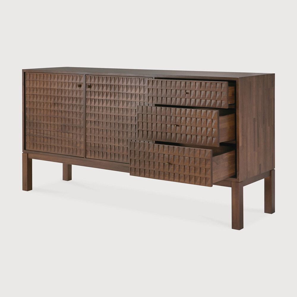 Ethnicraft Dressoir 'Sono' Gevernist Teakhout, 172cm