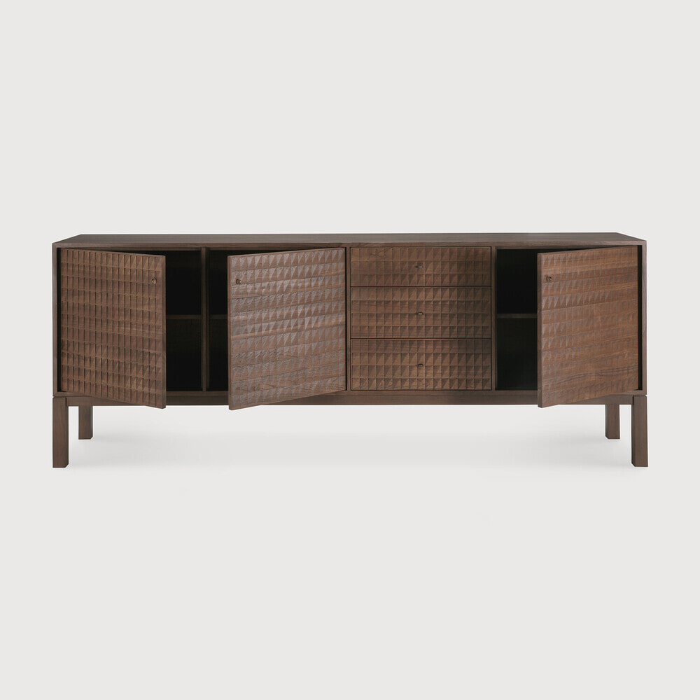 Ethnicraft Dressoir 'Sono' Gevernist Teakhout, 228cm
