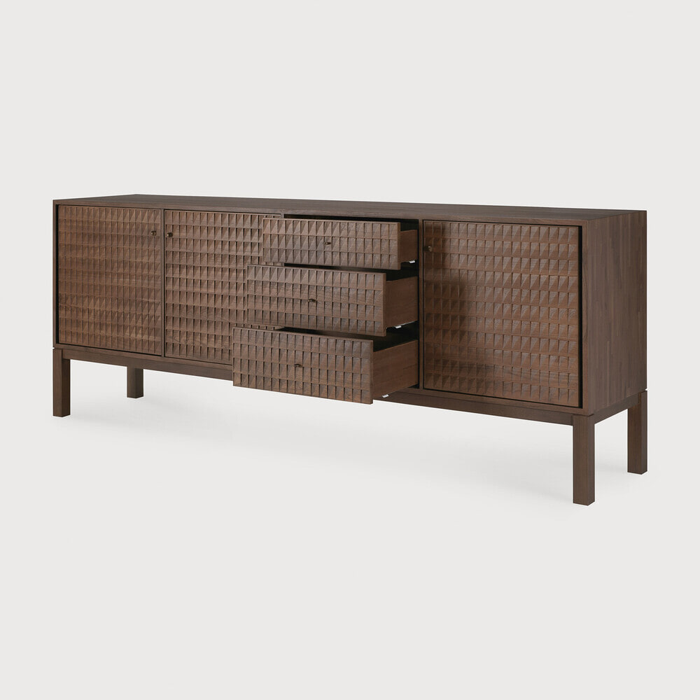 Ethnicraft Dressoir 'Sono' Gevernist Teakhout, 228cm