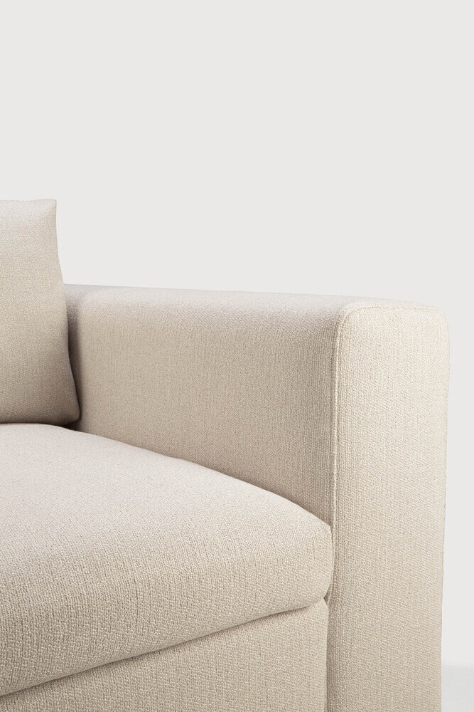 Ethnicraft Modulaire Bank 'Mellow' Hoek Arm Links, kleur Off White