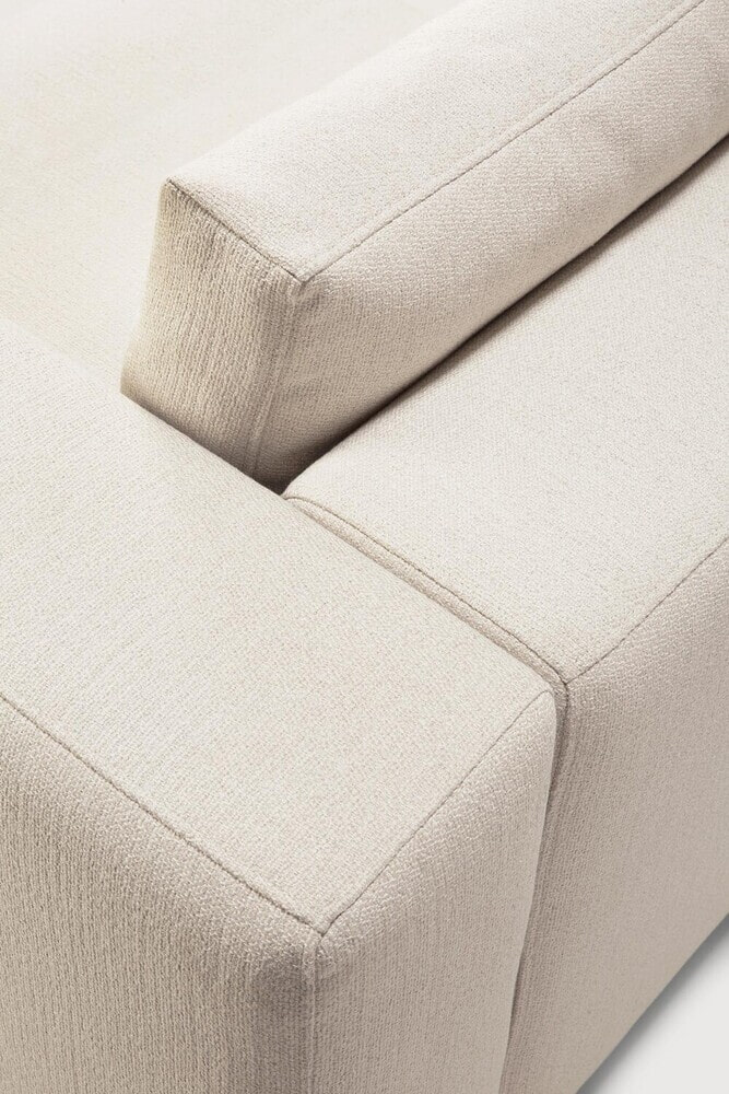 Ethnicraft Modulaire Bank 'Mellow' Hoek Arm Links, kleur Off White