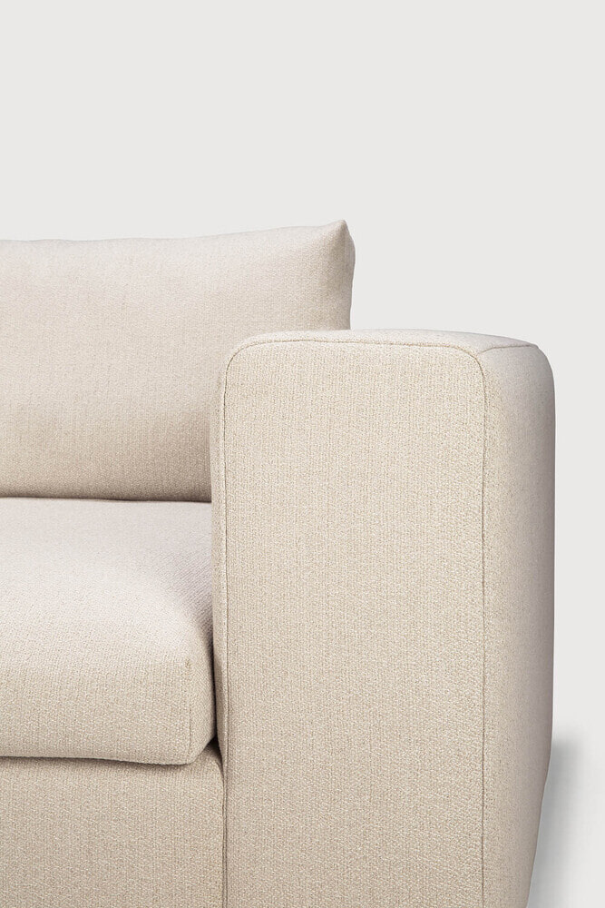 Ethnicraft Modulaire Bank 'Mellow' Hoek Arm Links, kleur Off White