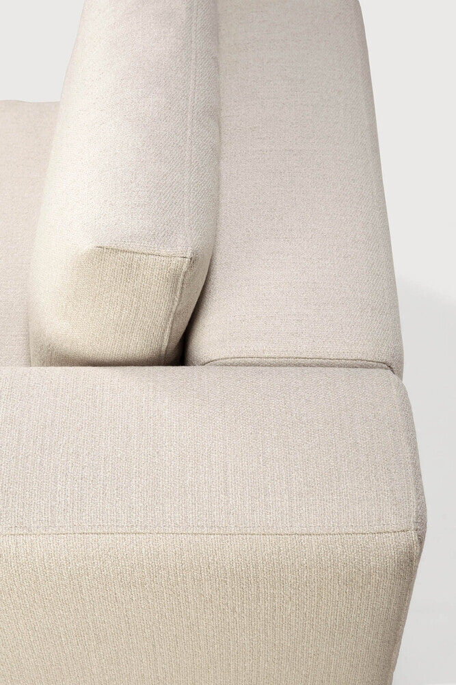 Ethnicraft Modulaire Bank 'Mellow' Hoek Arm Links, kleur Off White