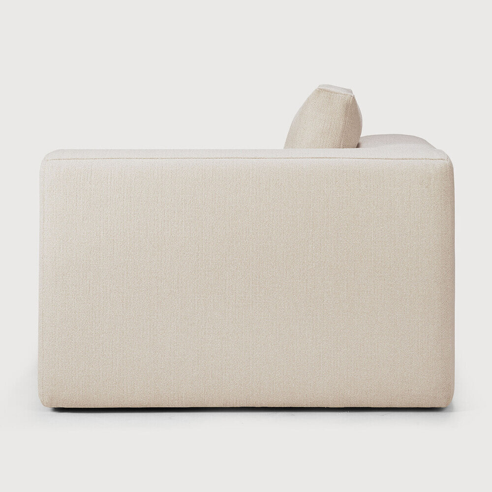 Ethnicraft Modulaire Bank 'Mellow' Hoek Arm Links, kleur Off White