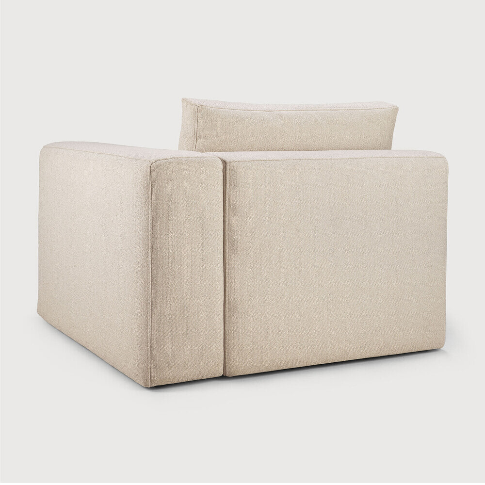 Ethnicraft Modulaire Bank 'Mellow' Hoek Arm Links, kleur Off White