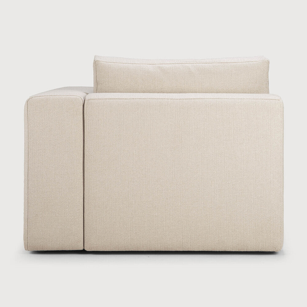 Ethnicraft Modulaire Bank 'Mellow' Hoek Arm Links, kleur Off White