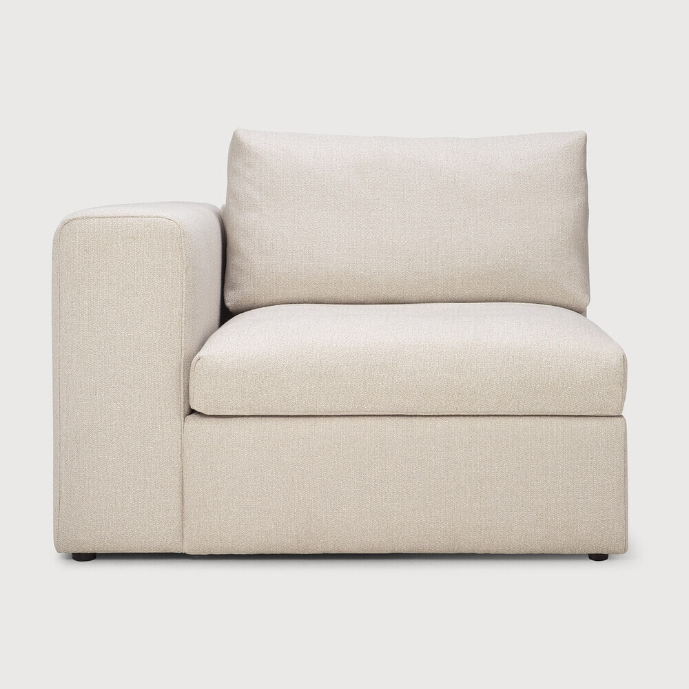 Ethnicraft Modulaire Bank 'Mellow' Hoek Arm Rechts, kleur Off White
