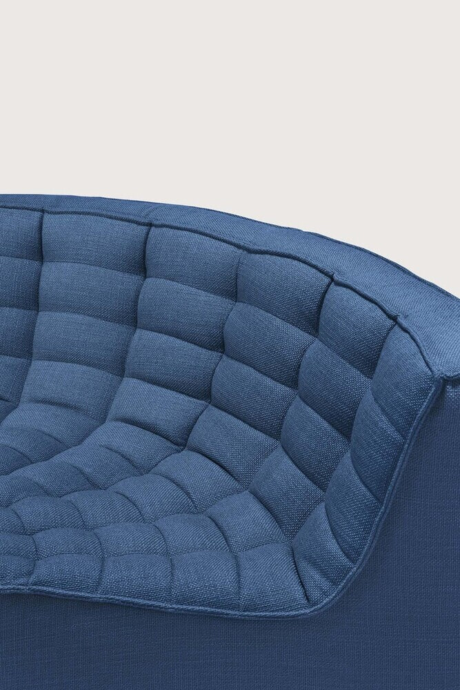 Ethnicraft Modulaire Bank 'N701' 90° Rond Hoekelement, kleur Blauw