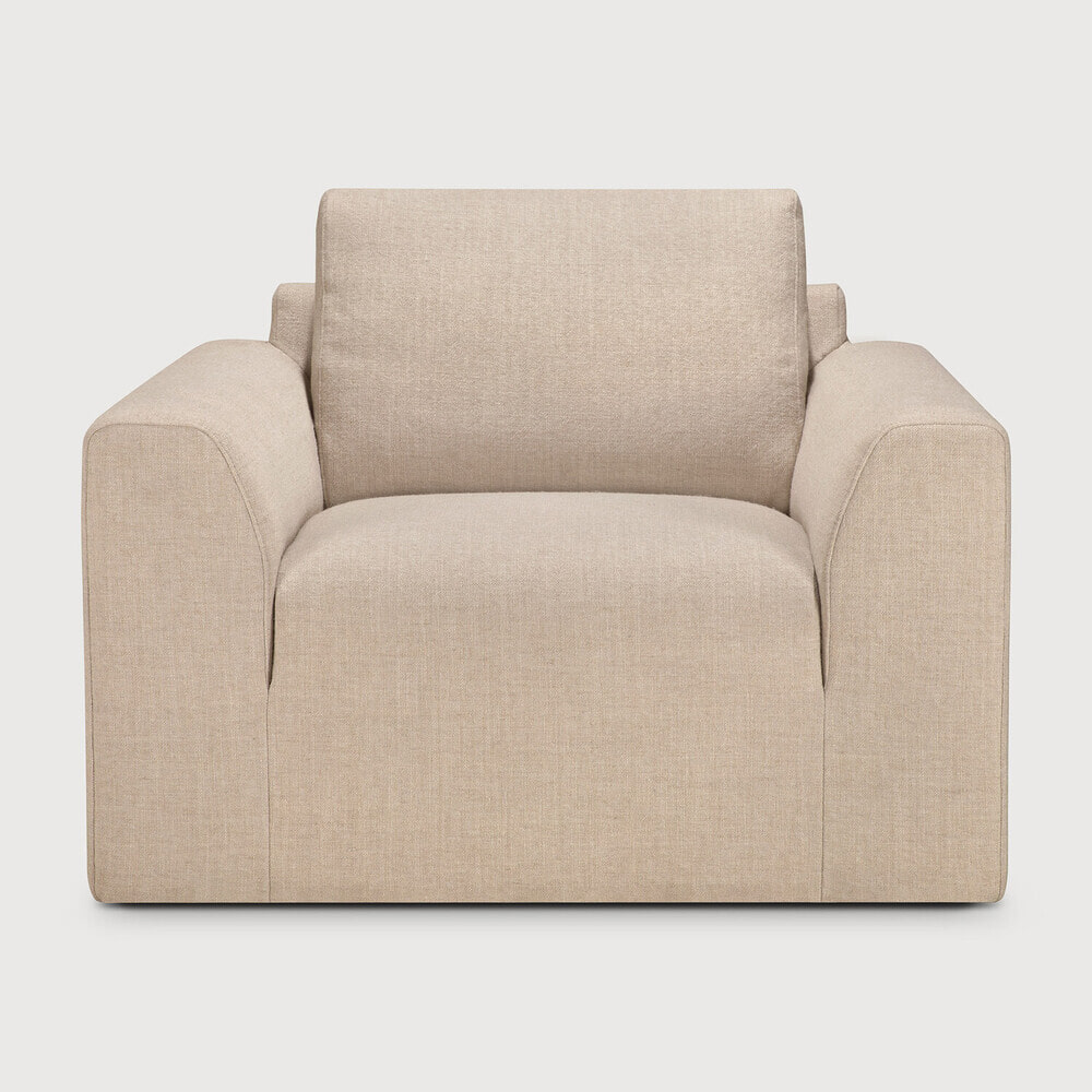 Ethnicraft Fauteuil Ease Structuurstof - Leche