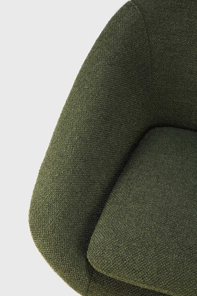 Ethnicraft Fauteuil 'Barrow' Structuurstof, kleur Pine Green