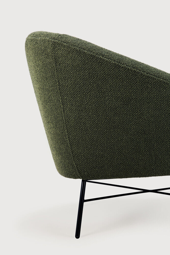 Ethnicraft Fauteuil 'Barrow' Structuurstof, kleur Pine Green