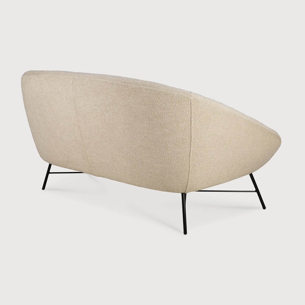 Ethnicraft 2-zits Bank 'Barrow' Bouclé, kleur Off White