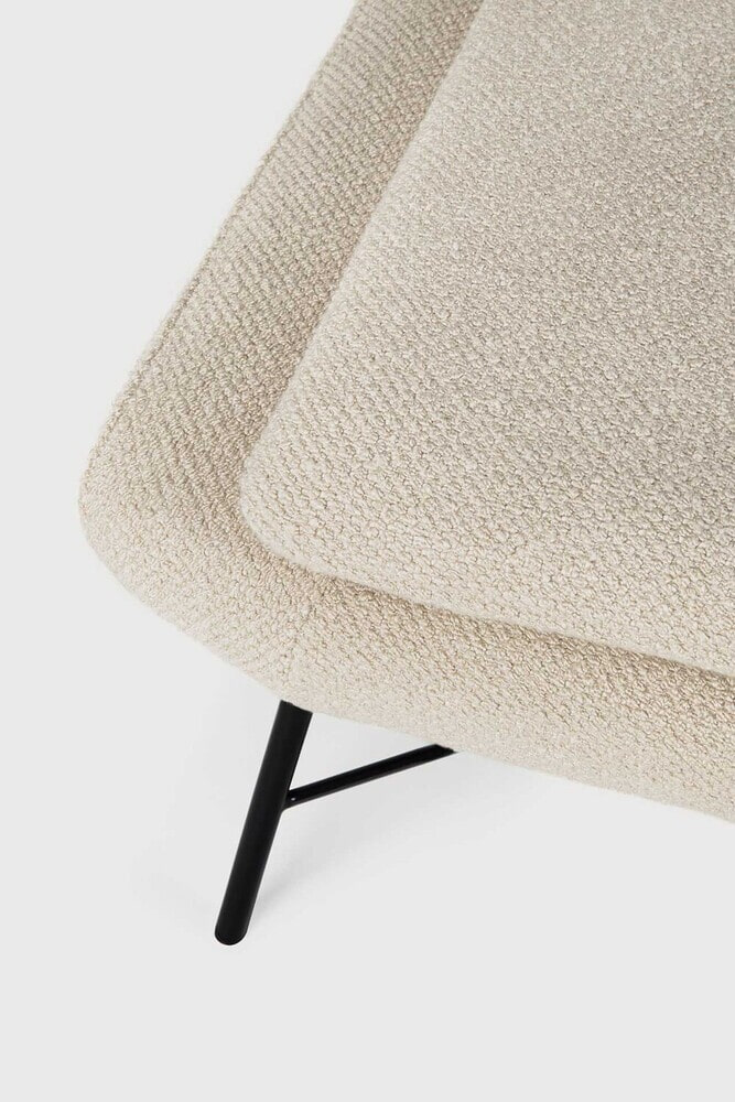 Ethnicraft Hocker 'Barrow' Structuurstof, kleur Off White