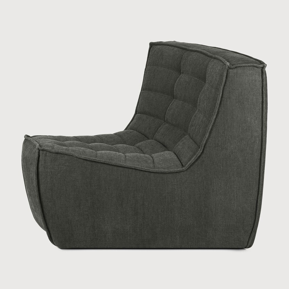 Ethnicraft Modulaire Bank 'N701' Eco, 45° Rond Hoekelement, kleur Moss