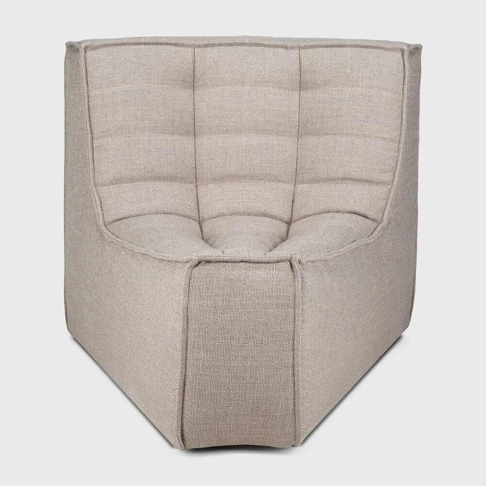 Ethnicraft Modulaire Bank 'N701' 45° Rond Hoekelement, kleur Beige