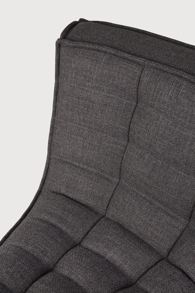 Ethnicraft Modulaire Bank 'N701' 45° Rond Hoekelement, kleur Donkergrijs