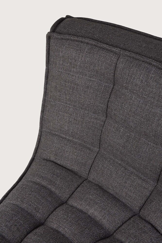 Ethnicraft Modulaire Bank 'N701' 45° Rond Hoekelement, kleur Donkergrijs