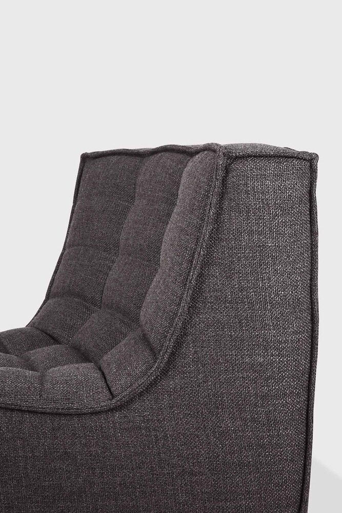 Ethnicraft Modulaire Bank 'N701' 45° Rond Hoekelement, kleur Donkergrijs