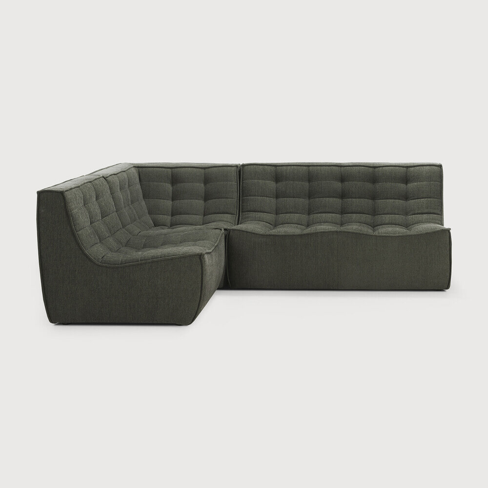 Ethnicraft Modulaire Bank 'N701' Eco, 1-zits, kleur Moss