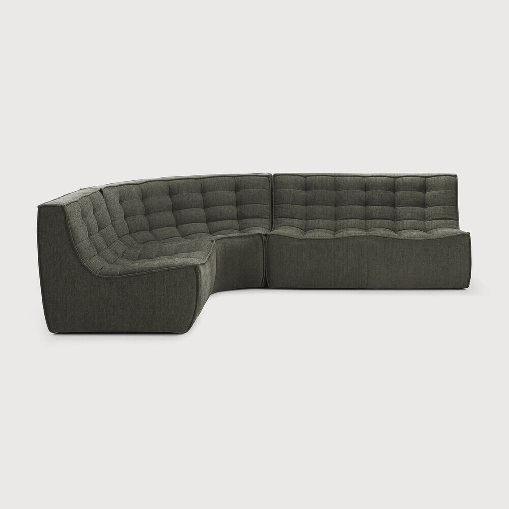 Ethnicraft Modulaire Bank 'N701' Eco, 2-zits, kleur Moss
