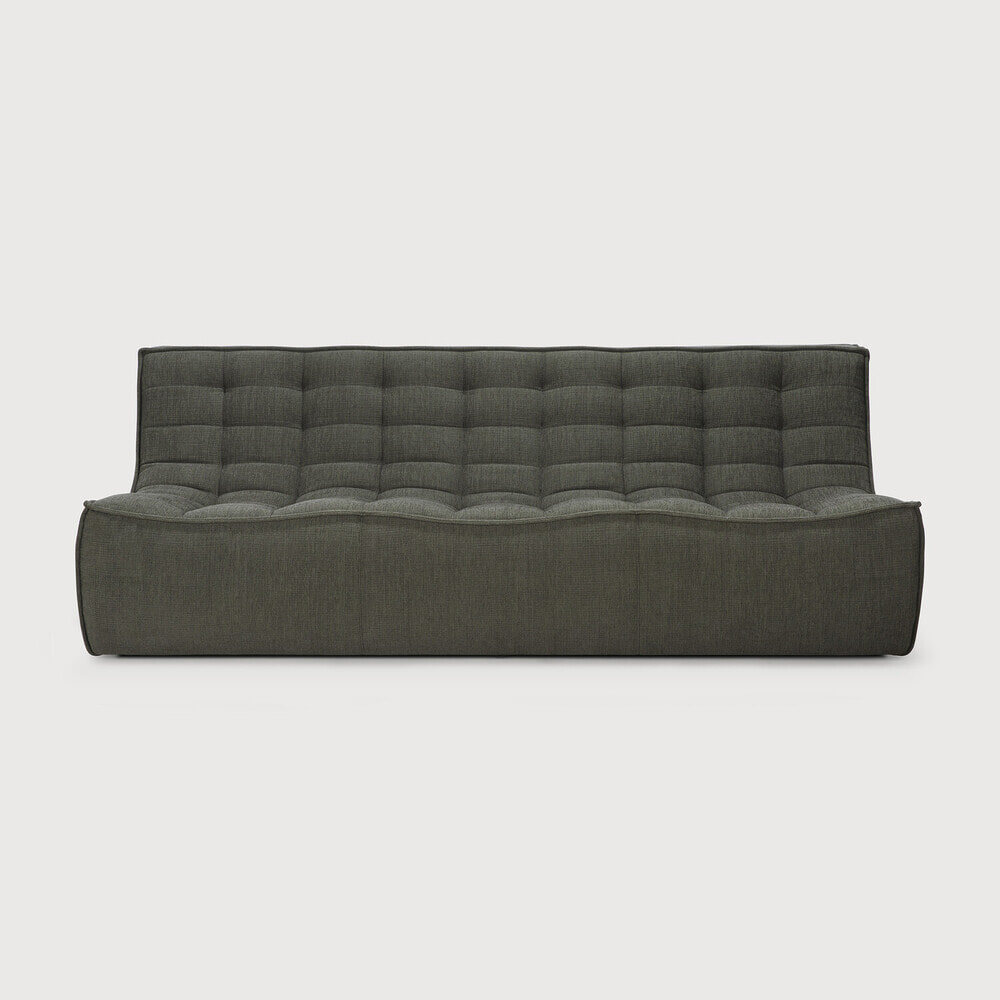 Ethnicraft Modulaire Bank 'N701' Eco, 3-zits, kleur Moss