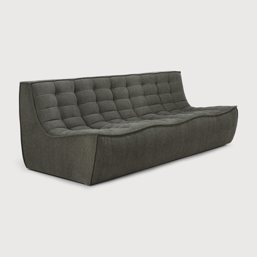 Ethnicraft Modulaire Bank 'N701' Eco, 3-zits, kleur Moss