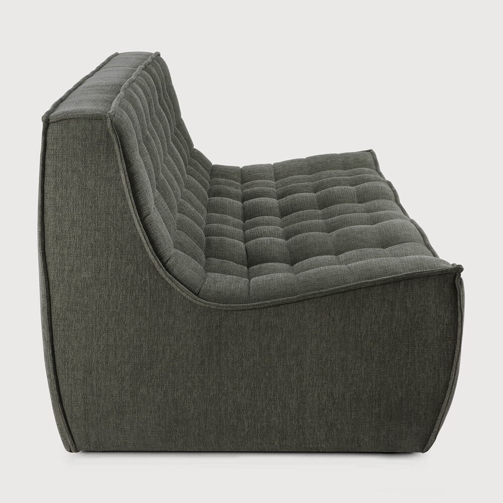 Ethnicraft Modulaire Bank 'N701' Eco, 3-zits, kleur Moss