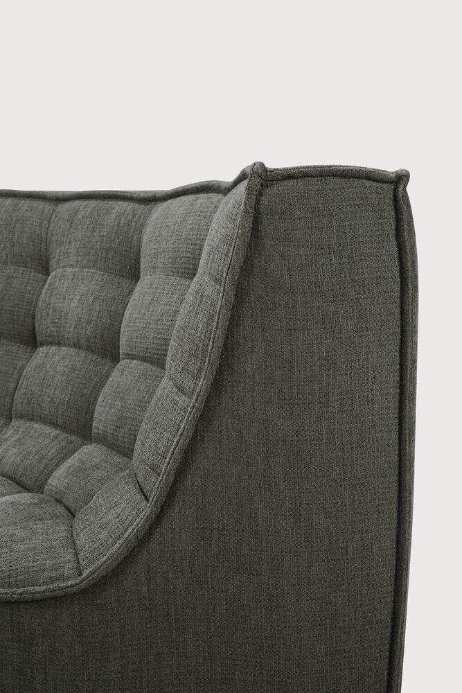 Ethnicraft Modulaire Bank 'N701' Eco, 90° Rond Hoekelement, kleur Moss