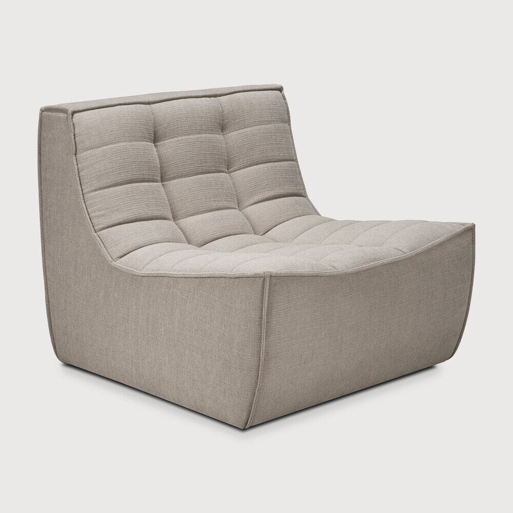 Ethnicraft Modulaire Bank 'N701' Eco, 1-zits, kleur Ecru