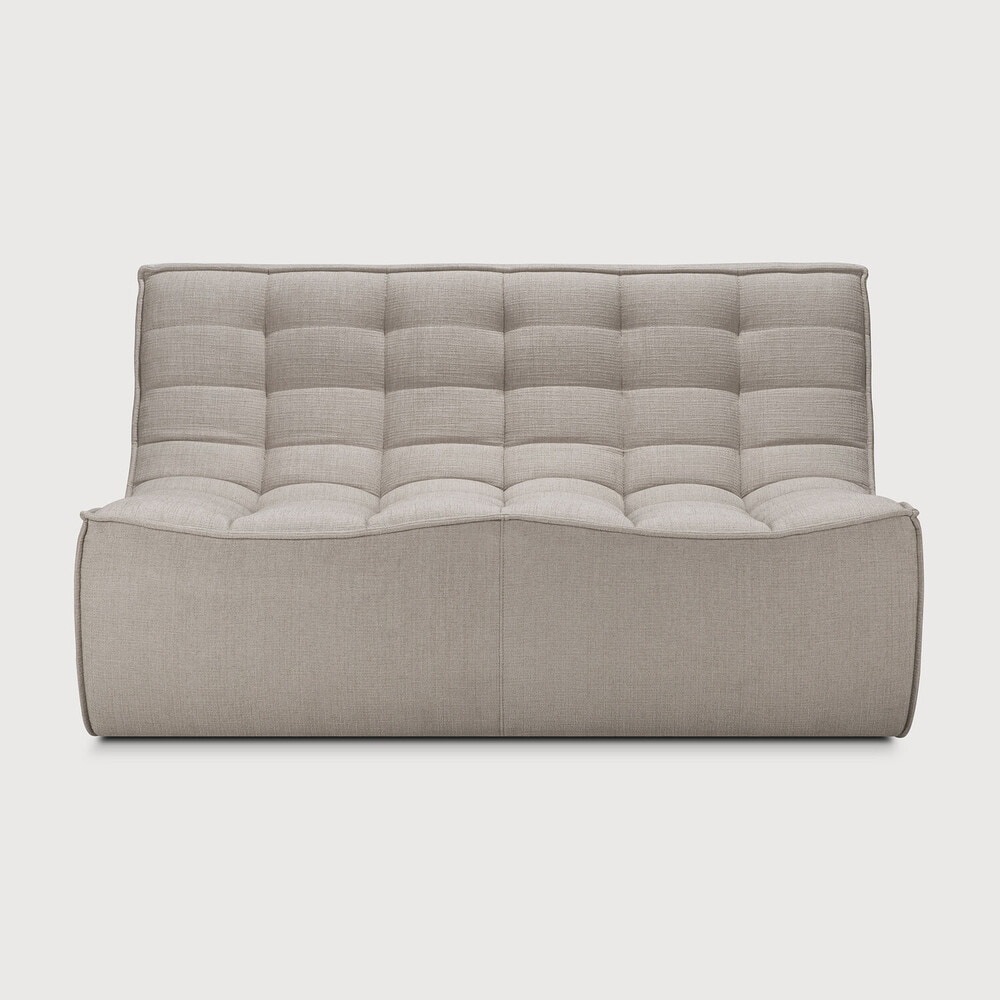 Ethnicraft Modulaire Bank 'N701' Eco, 2-zits, kleur Ecru