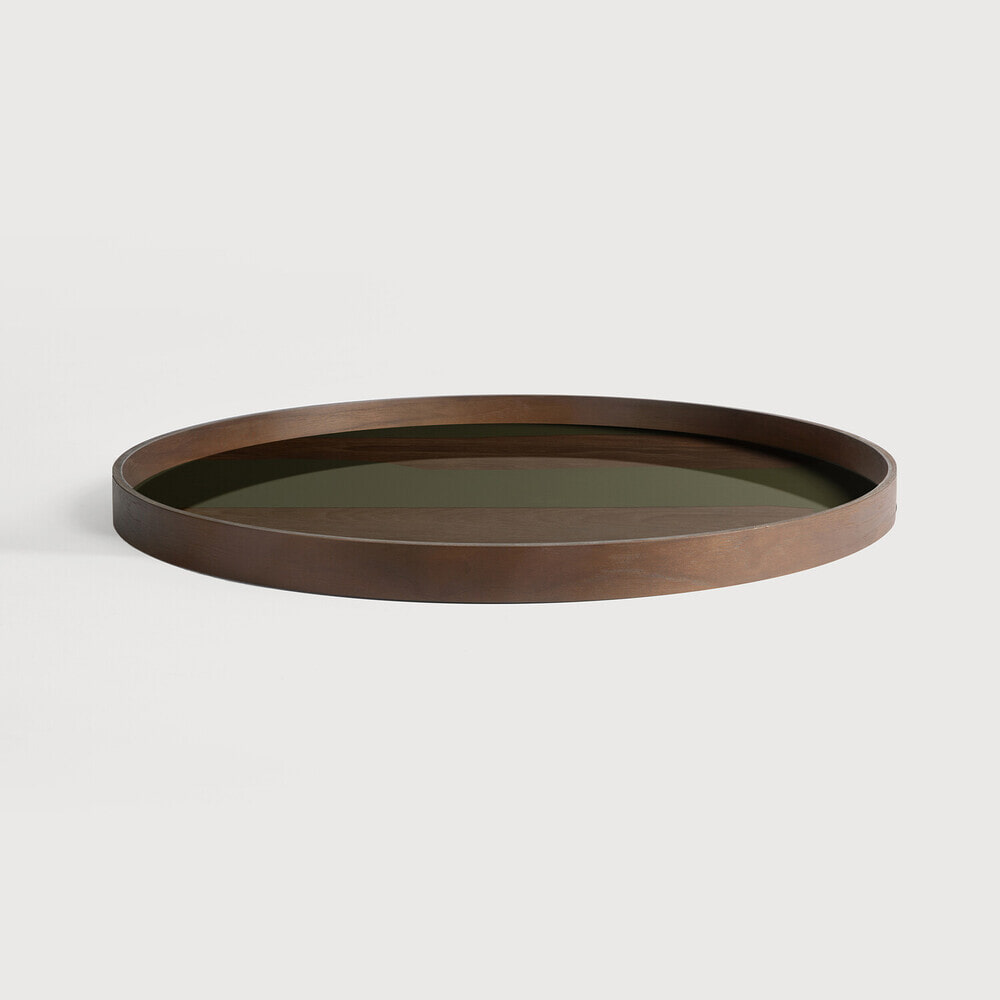 Ethnicraft Rond Dienblad 'Second Nature' 61cm, kleur Moss