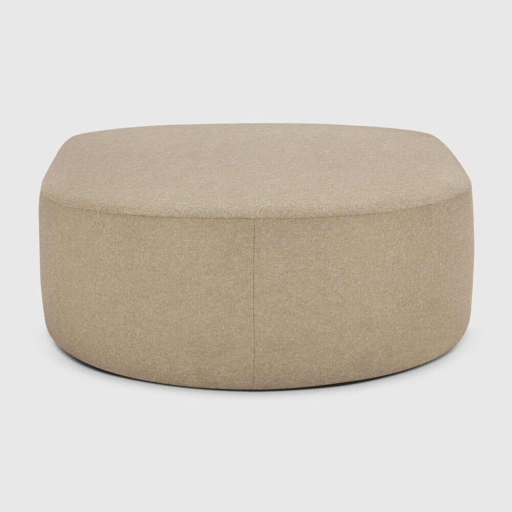 Ethnicraft Bulky Halfronde Voetbank - Almond