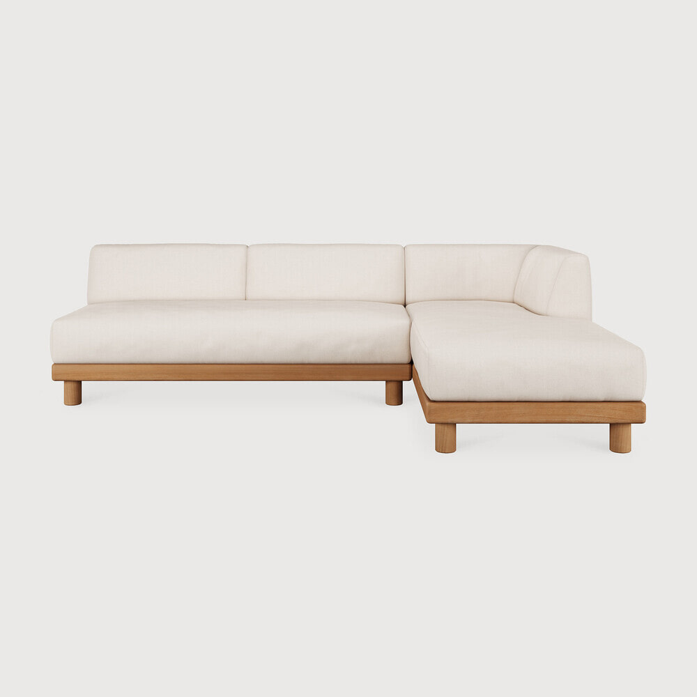 Ethnicraft Modulaire Loungebank 'Monocle' Hoek Rechts, Teakhout