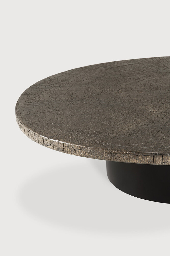 Ethnicraft Organische Salontafel 'Slice' Minerals, 138 x 123cm, kleur Whisky