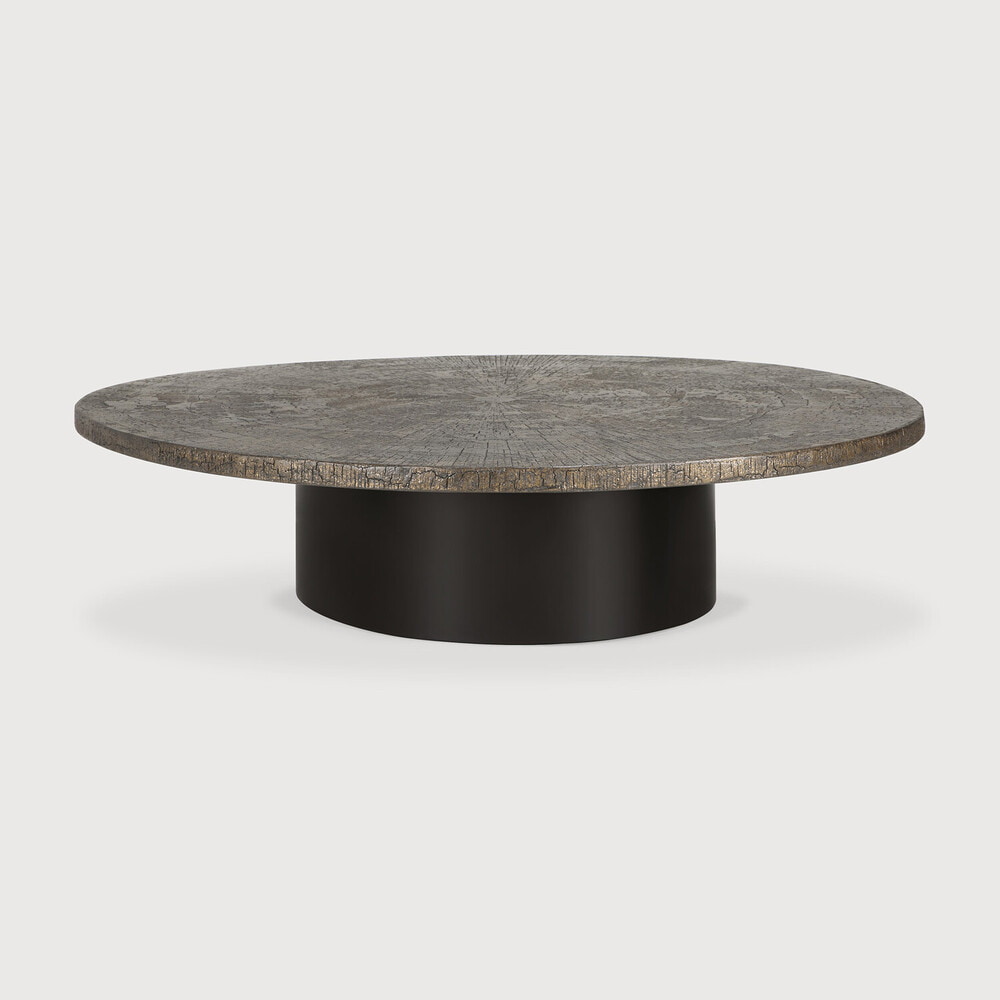 Ethnicraft Organische Salontafel 'Slice' Minerals, 138 x 123cm, kleur Whisky