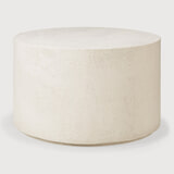 Ethnicraft Ronde Salontafel 'Elements' Microcement, 60cm, kleur Off White