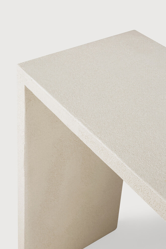 Ethnicraft Sidetable 'Elements' Microcement, 120cm, kleur Off White