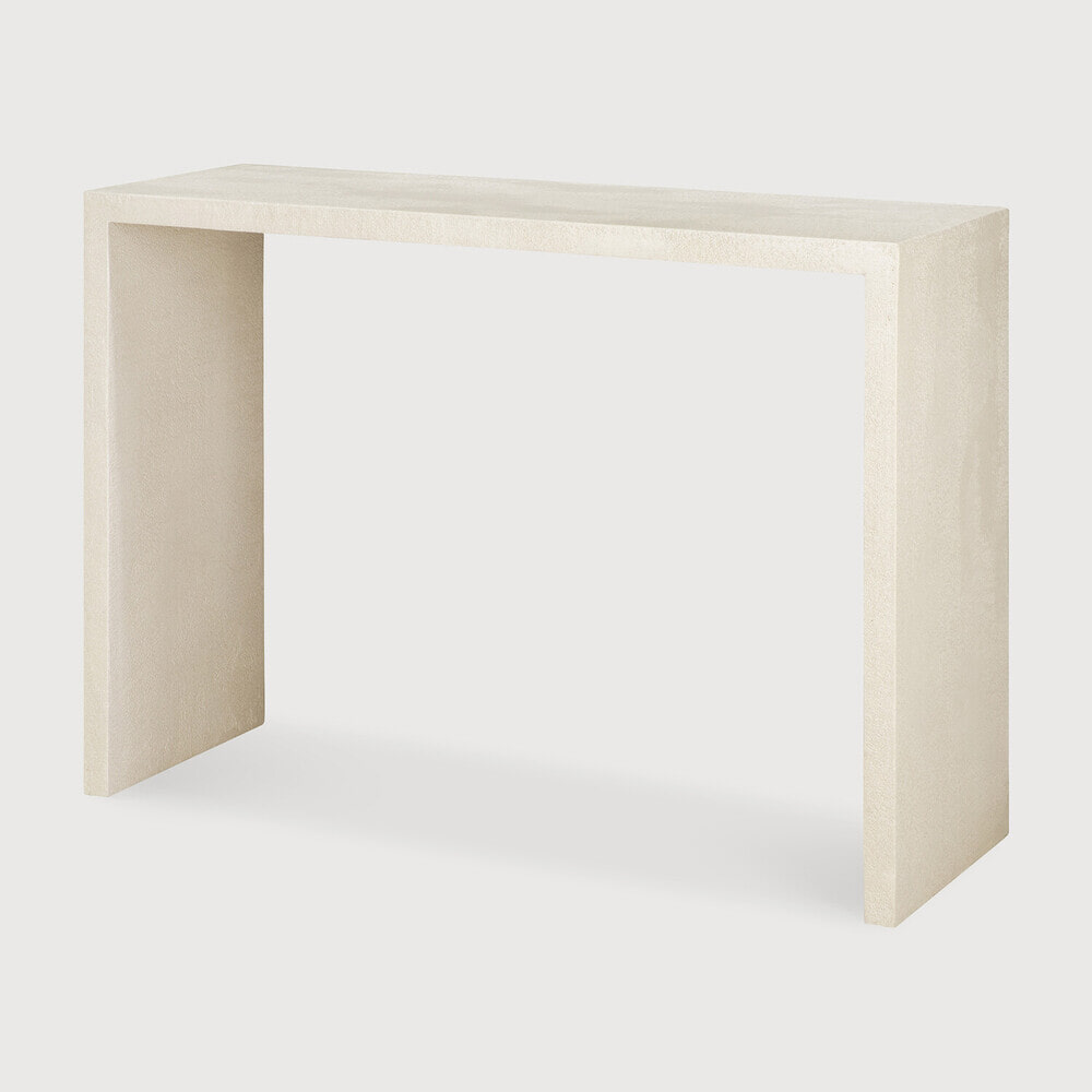 Ethnicraft Sidetable 'Elements' Microcement, 120cm, kleur Off White