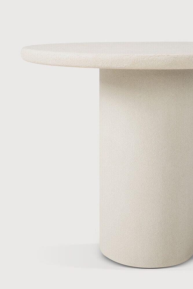 Ethnicraft Ronde Bistrotafel 'Elements' Microcement, 90cm, kleur Off White