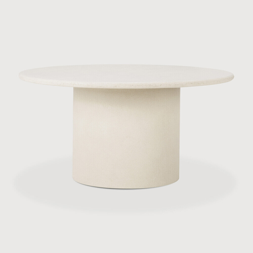 Ethnicraft Ronde Eettafel Elements Microcement, 150cm - Off White