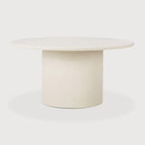 Ethnicraft Ronde Eettafel 'Elements' Microcement, 150cm, kleur Off White