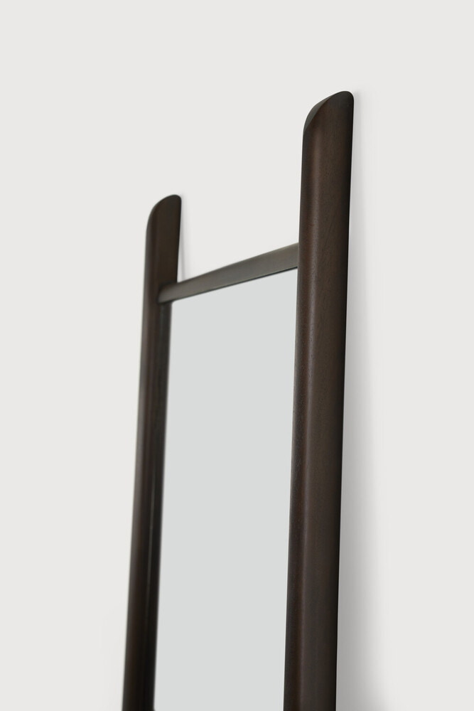 Ethnicraft Staande Spiegel 'PI' Mahoniehout, 190 x 55cm, kleur Donkerbruin