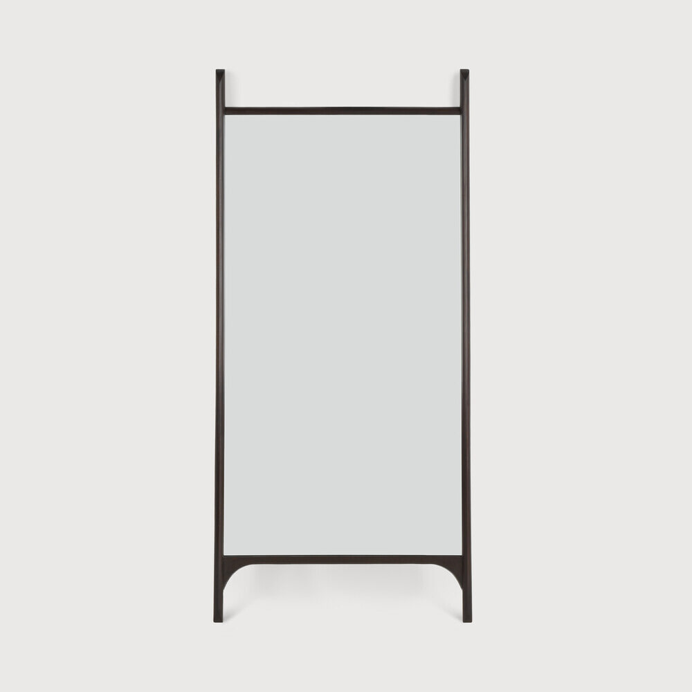 Ethnicraft Staande Spiegel 'PI' Mahoniehout, 200 x 80cm, kleur Donkerbruin