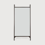 Ethnicraft Staande Spiegel 'PI' Mahoniehout, 200 x 80cm, kleur Donkerbruin
