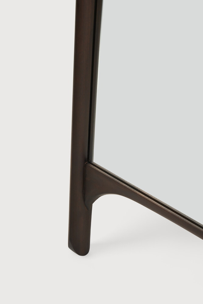 Ethnicraft Staande Spiegel 'PI' Mahoniehout, 200 x 80cm, kleur Donkerbruin