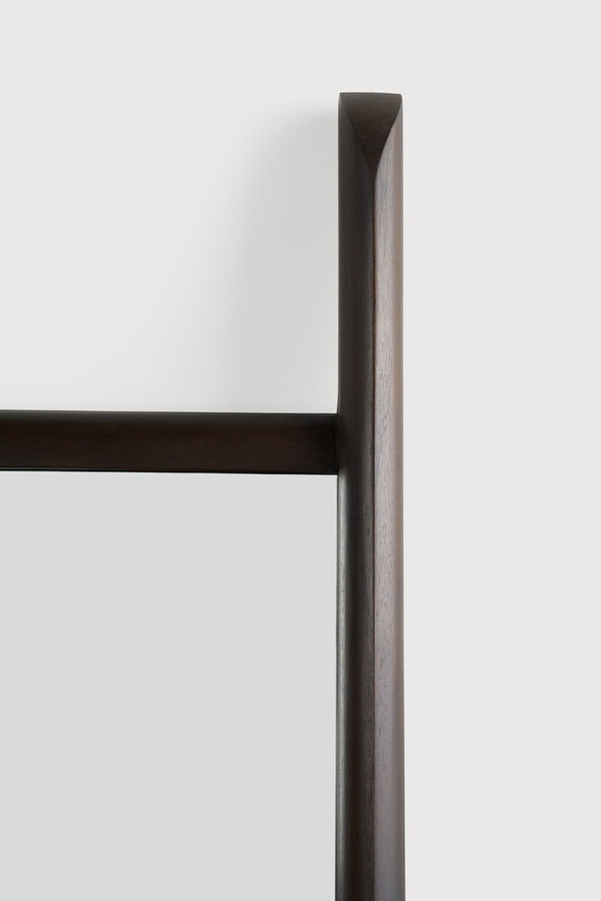 Ethnicraft Staande Spiegel 'PI' Mahoniehout, 200 x 80cm, kleur Donkerbruin